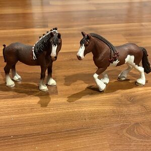 Schleich Clydesdale Mare & Stallion